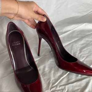Red patent leather Stuart Weitzman Stiletto pumps